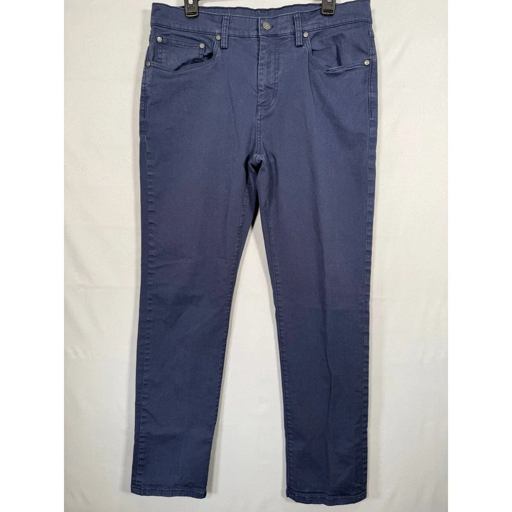 Brooks Brothers Mens Straight Leg Navy Blue Chino Pants W38 L30.5 Stretch - Picture 2 of 13